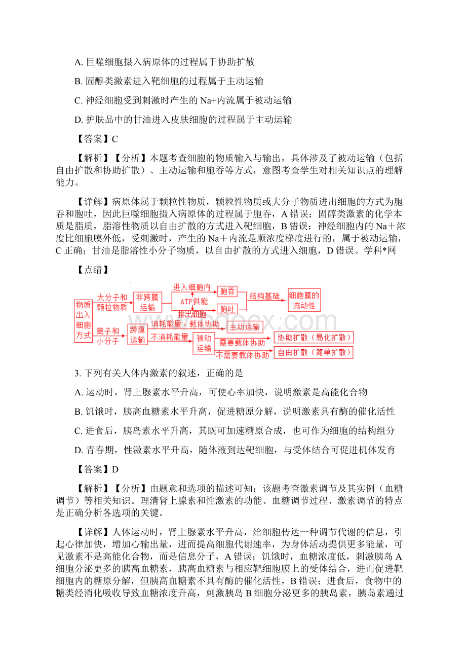 高考真题全国卷II理综生物试题解析解析版详细答案Word格式文档下载.docx_第2页