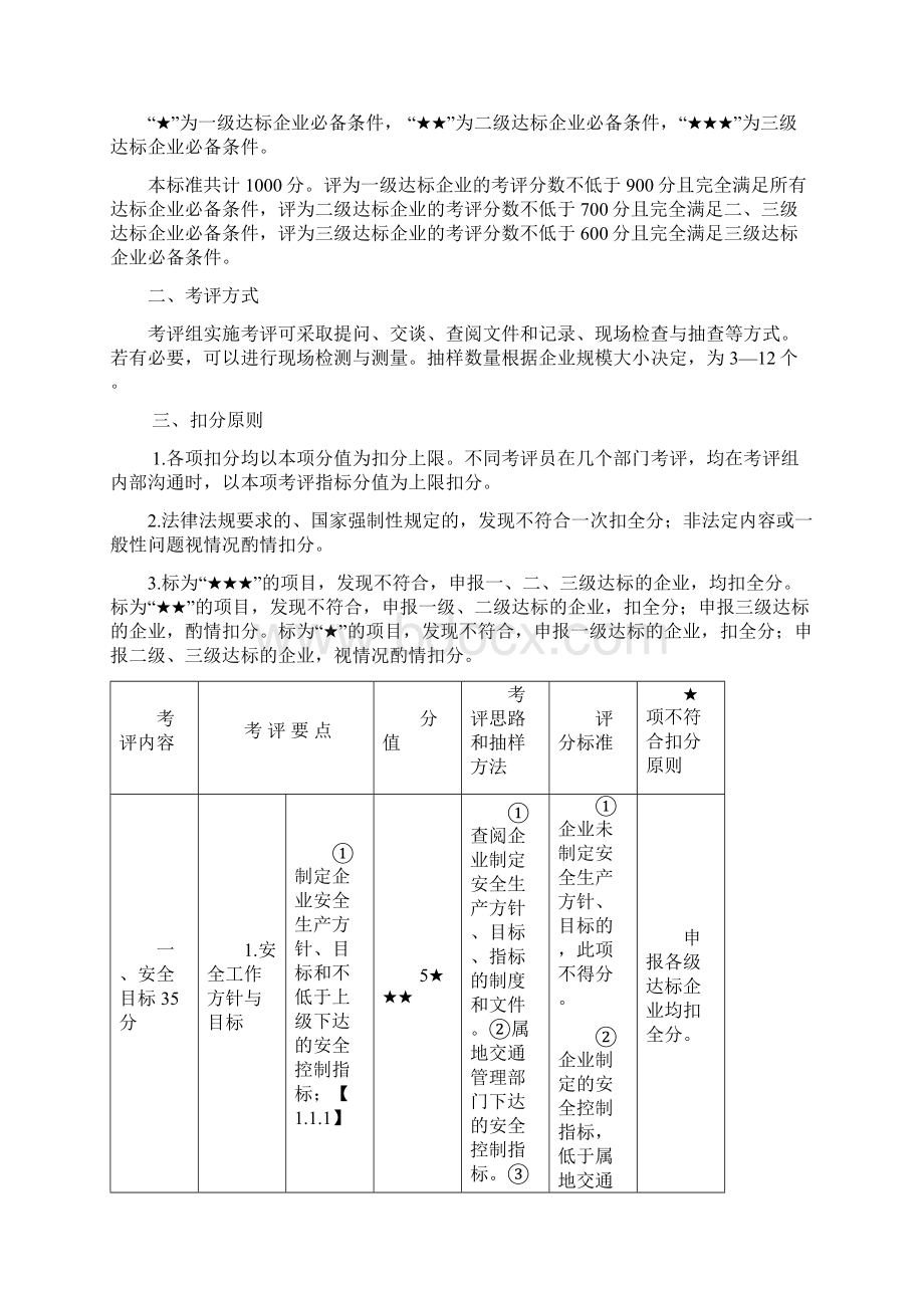 道路交通普通货运企业安全生产标准化达标考评实施细则文档格式.docx_第3页