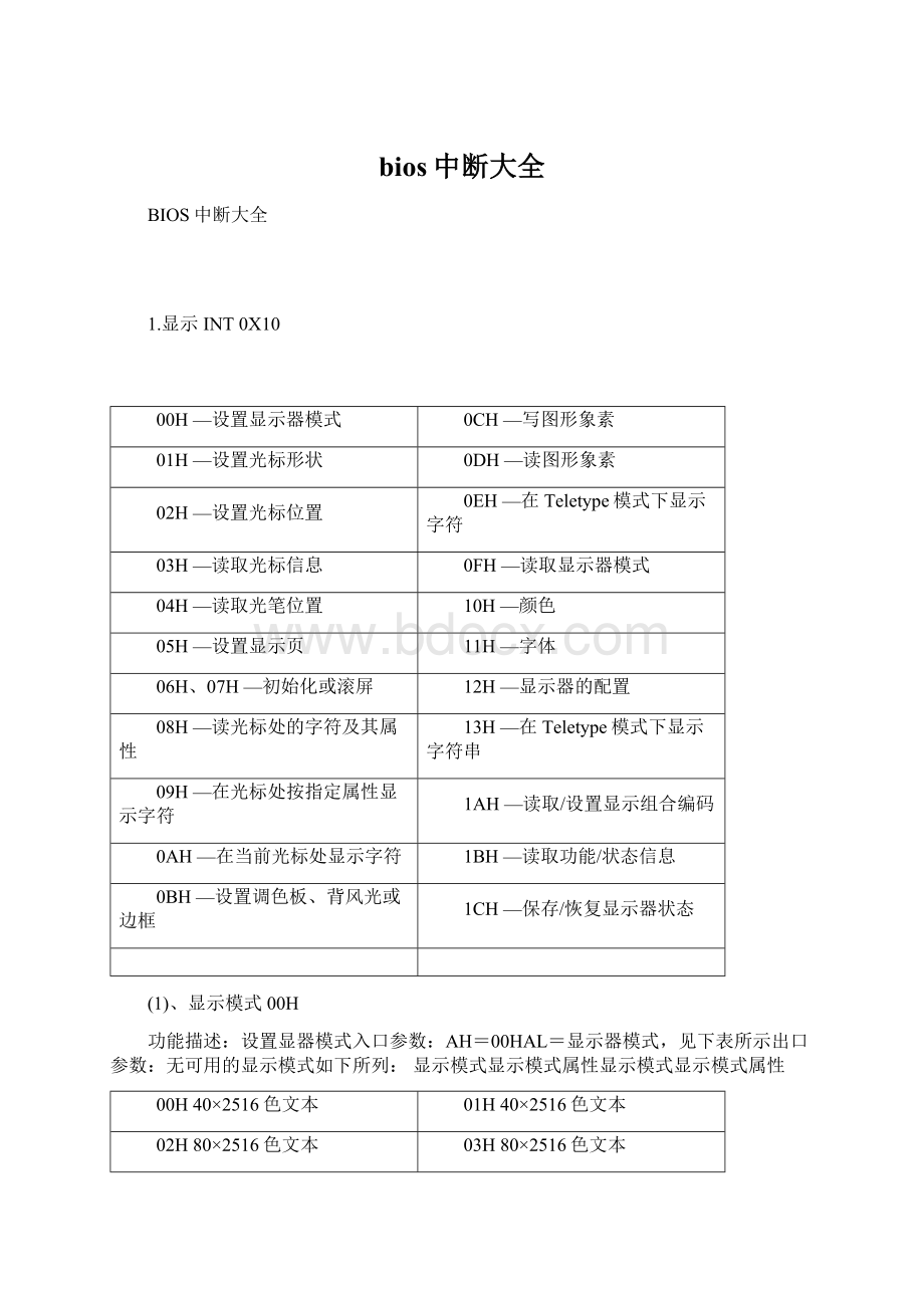 bios中断大全.docx_第1页