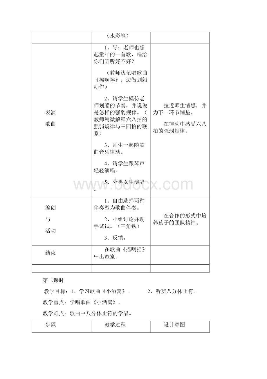 人音版三年级上册音乐教案.docx_第2页