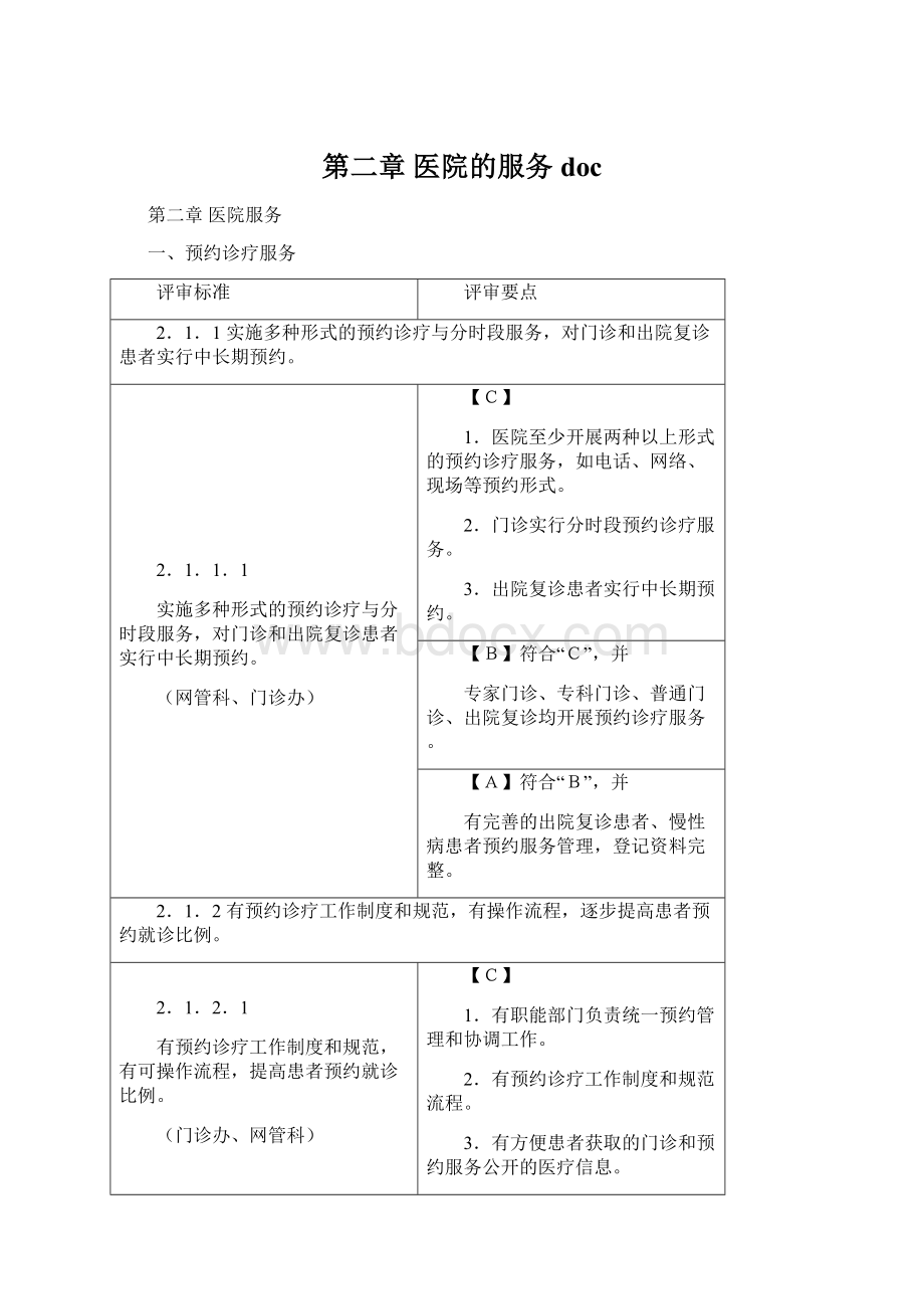 第二章 医院的服务doc.docx_第1页