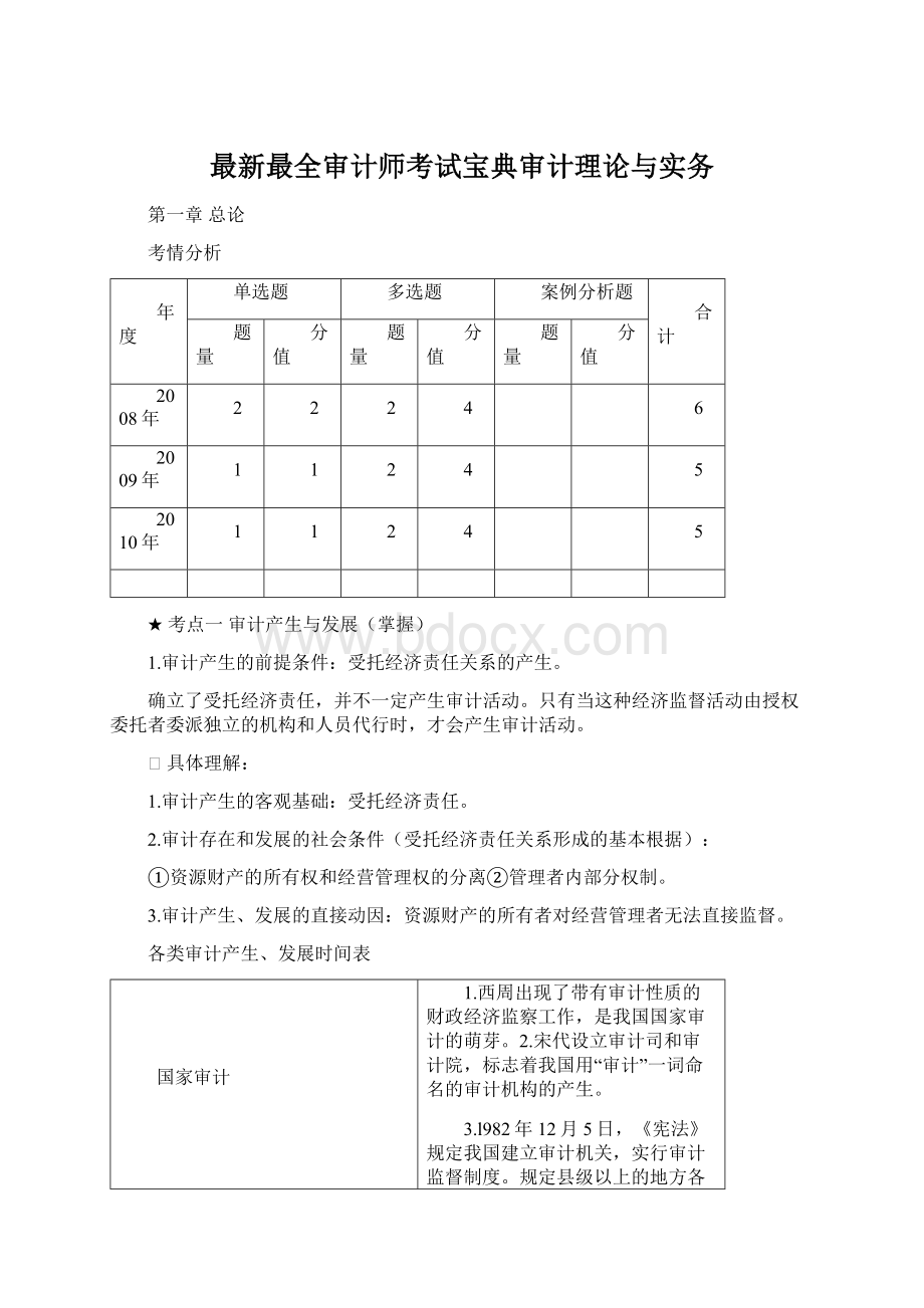 最新最全审计师考试宝典审计理论与实务Word文件下载.docx_第1页