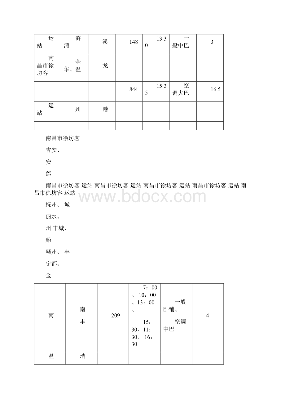 南昌长途汽车站客运时刻表.docx_第3页