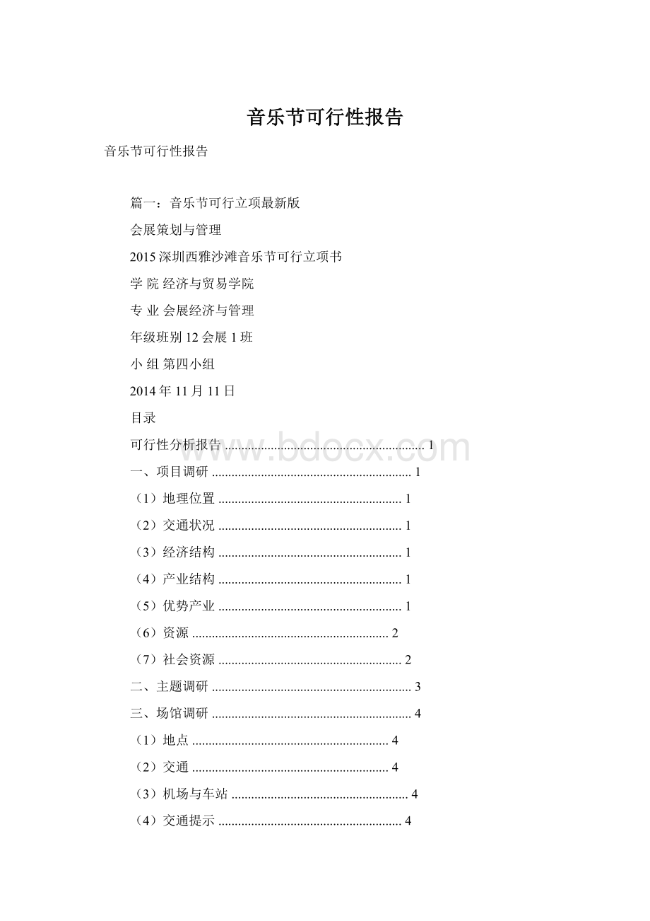 音乐节可行性报告Word文档下载推荐.docx