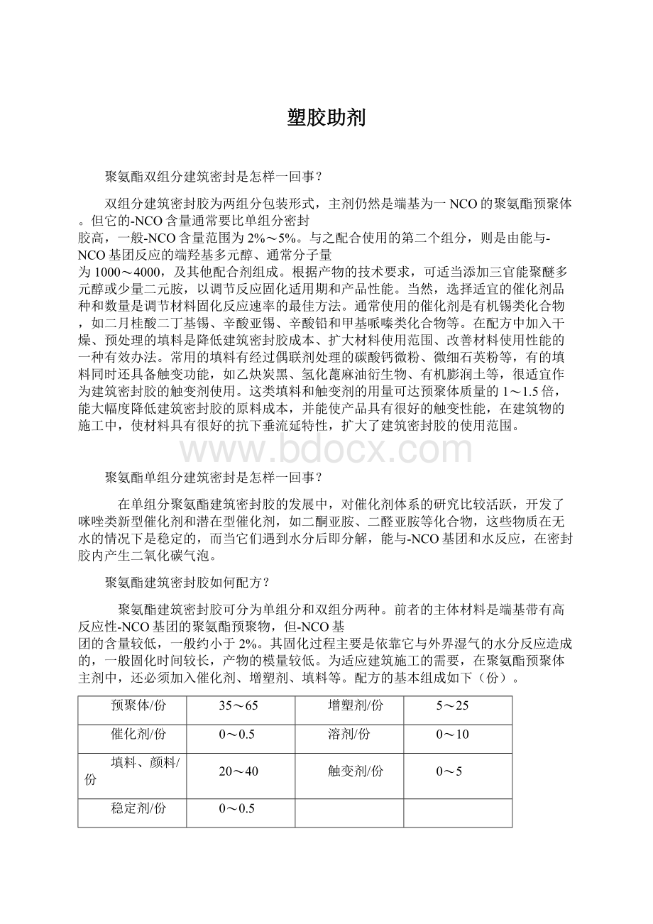 塑胶助剂Word文档格式.docx