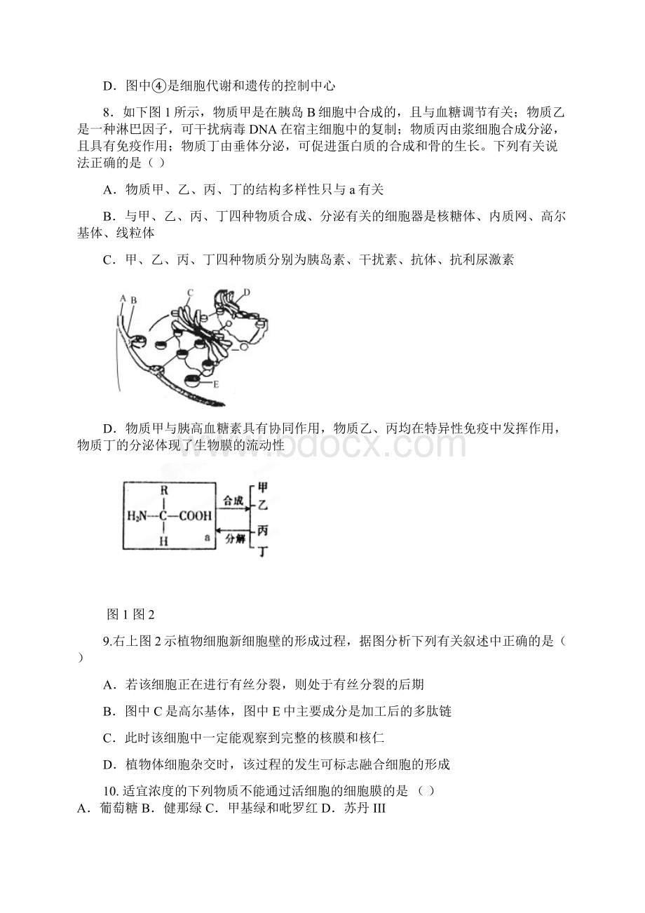 安徽省合肥皖智高考复读学校届高三生物上学期第三次半月考试试题新人教版Word格式文档下载.docx_第3页