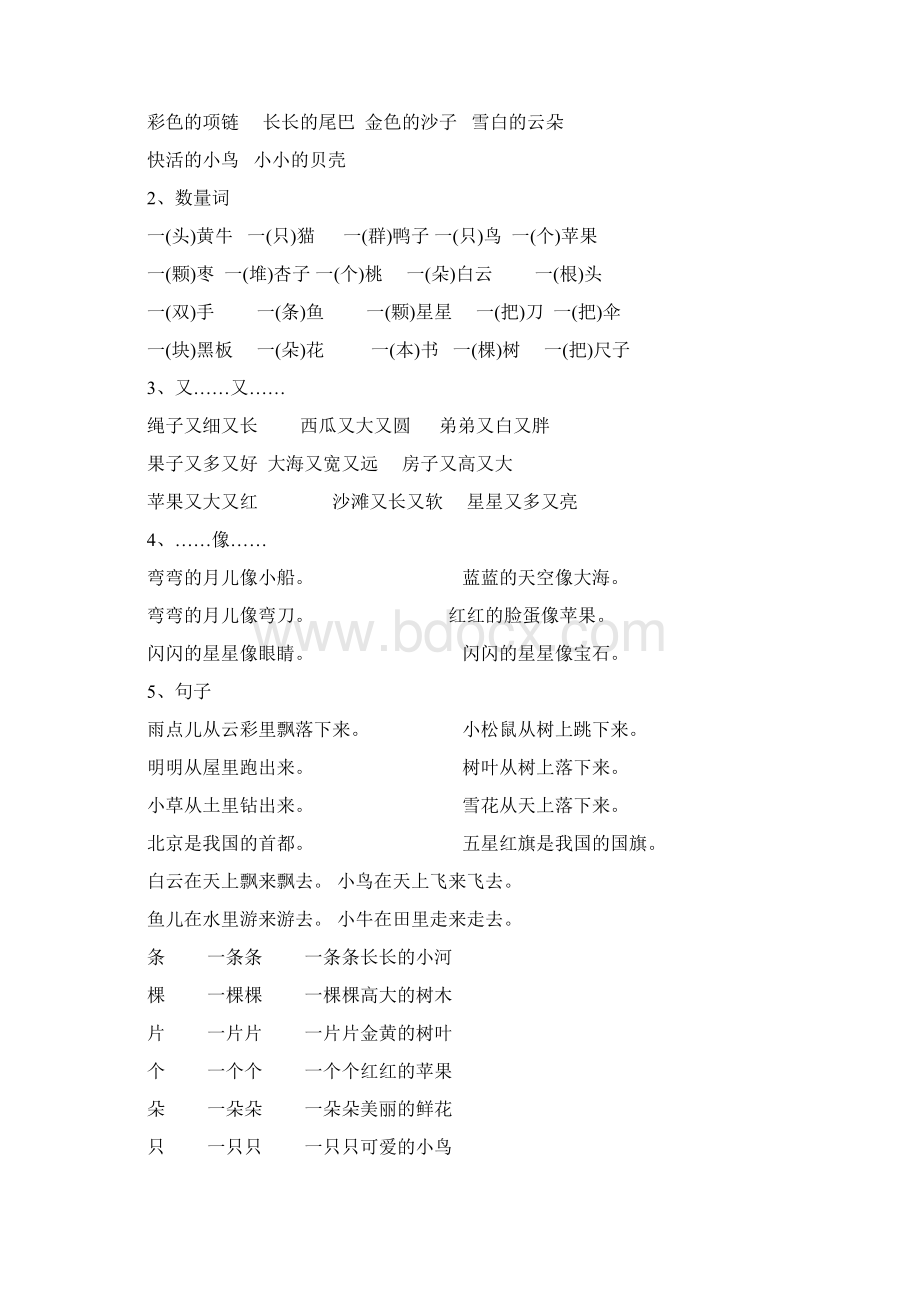 部编本一年级上册语文 复习资料Word格式.docx_第3页