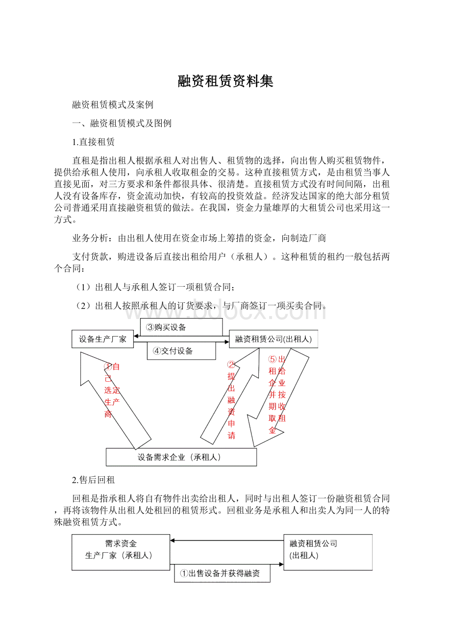 融资租赁资料集.docx