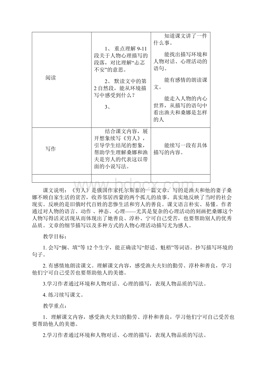 六年级上语文第三单元板块分析Word文档下载推荐.docx_第3页