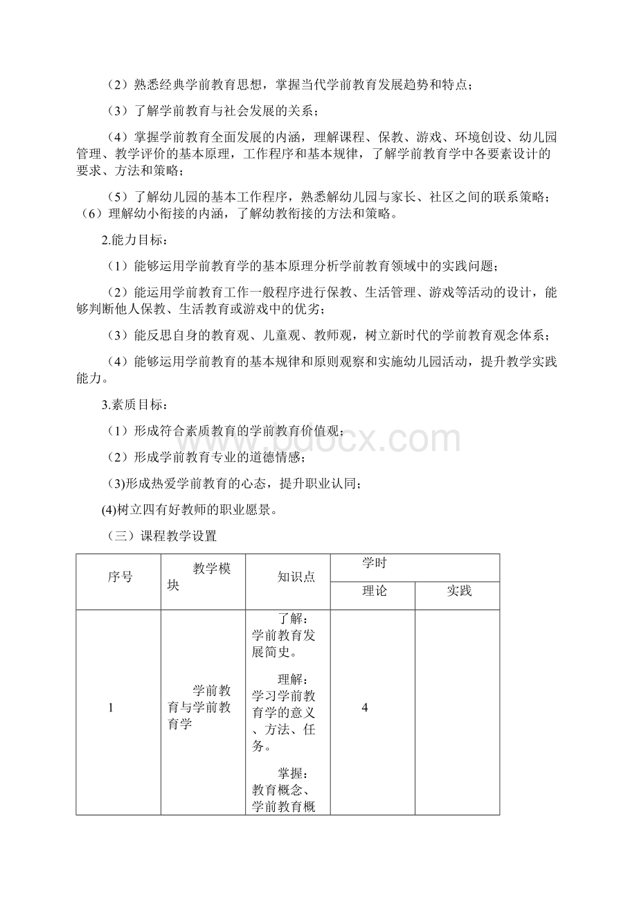 《幼儿教育学》课程标准及考核标准Word下载.docx_第2页