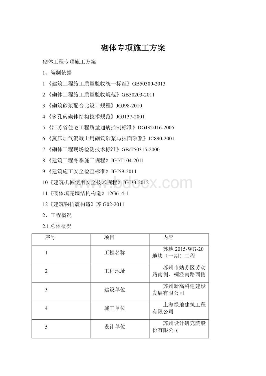 砌体专项施工方案.docx