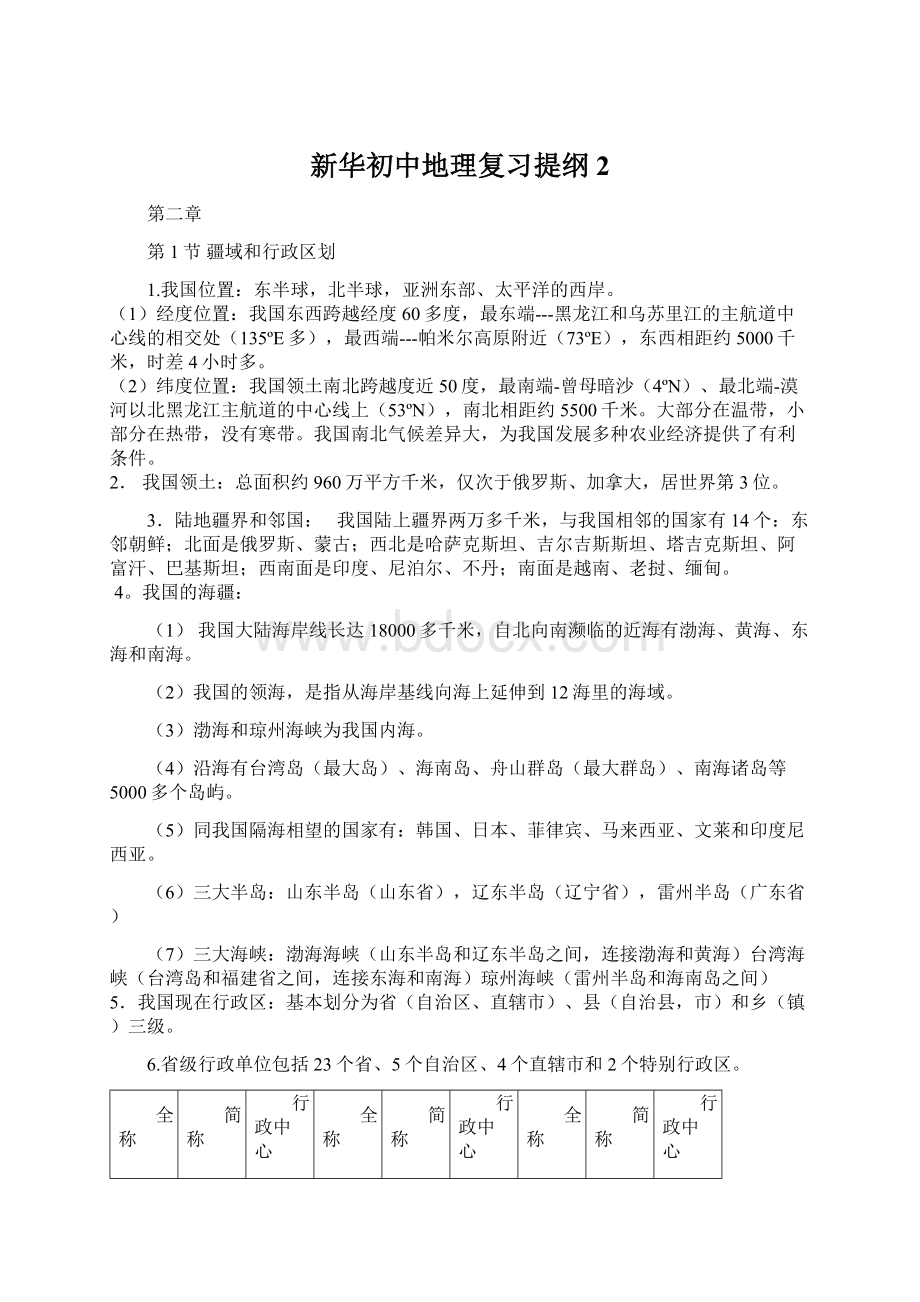 新华初中地理复习提纲2Word文档格式.docx_第1页