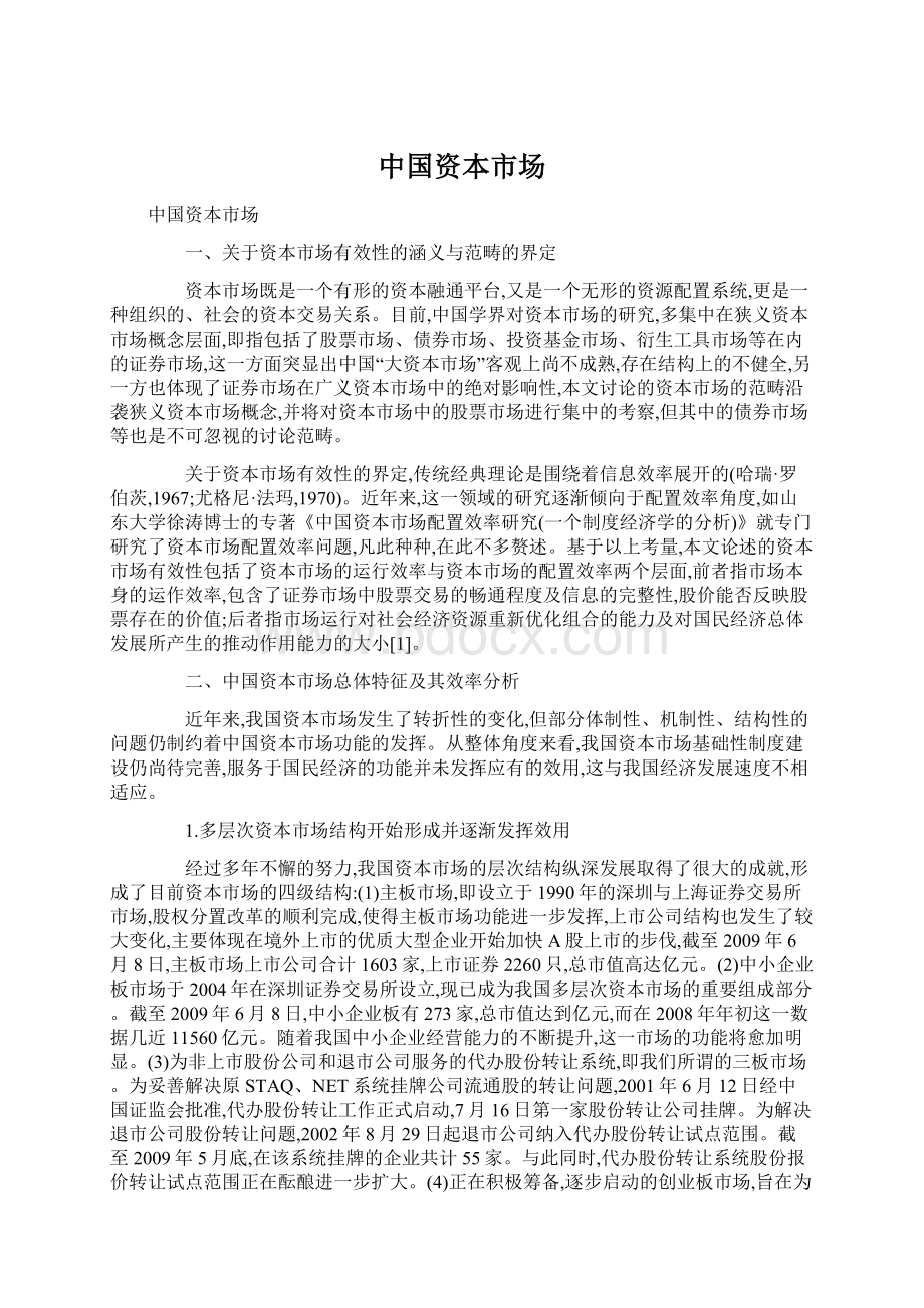 中国资本市场文档格式.docx