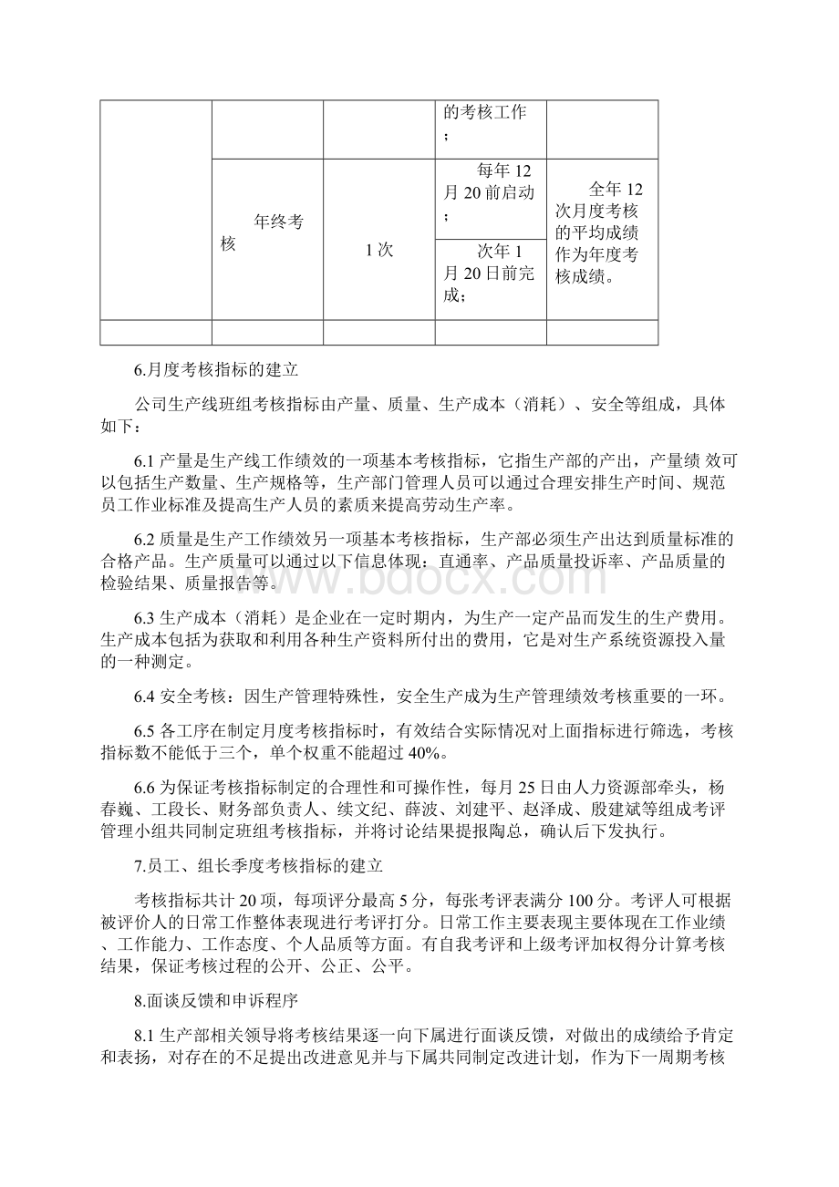 生产一线员工绩效考核管理办法 1230.docx_第3页