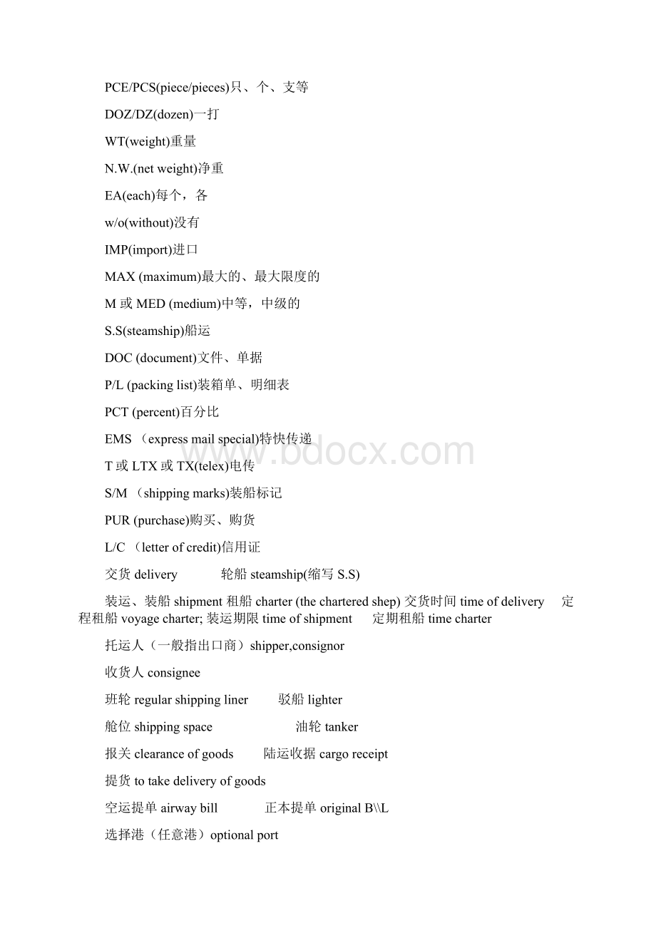 国际贸易英文常用缩写Word文档下载推荐.docx_第2页