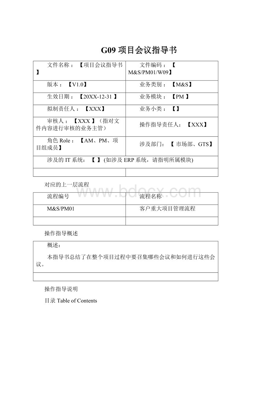 G09 项目会议指导书Word文件下载.docx_第1页