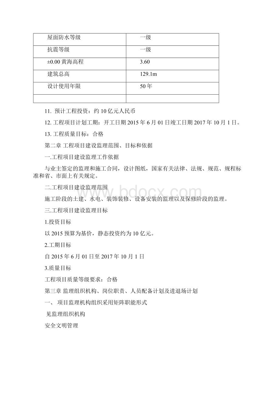 工业园区宏海国际广场B座项目监理规划.docx_第3页