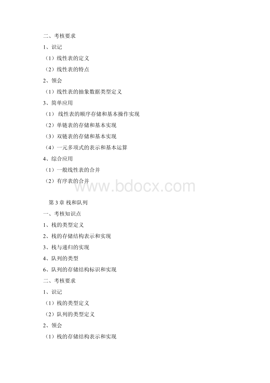 最新中山大学南方学院专插本《数据结构与算法》考试大纲.docx_第3页