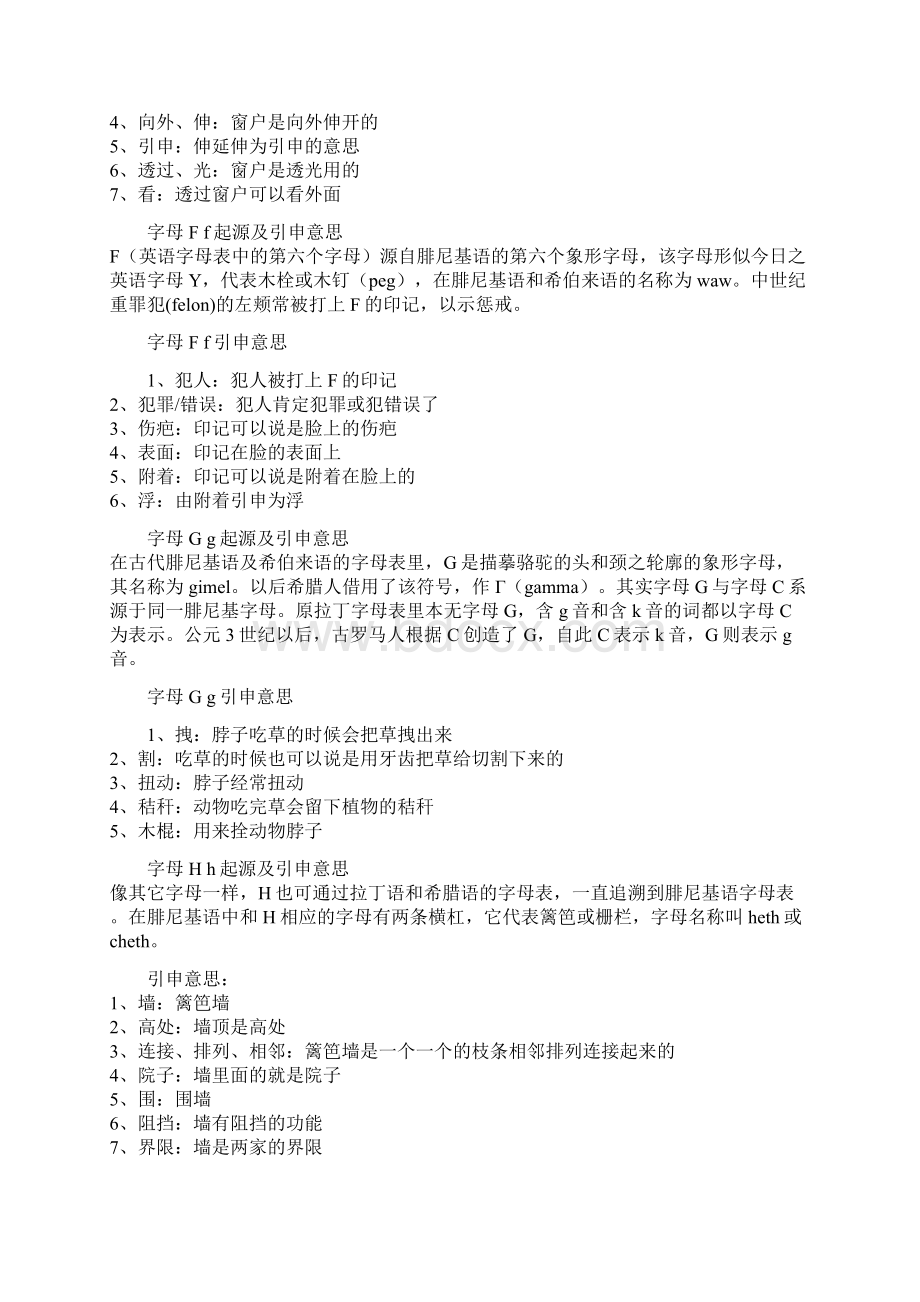 最新二十六个英语字母的起源与含义11Word文档格式.docx_第3页