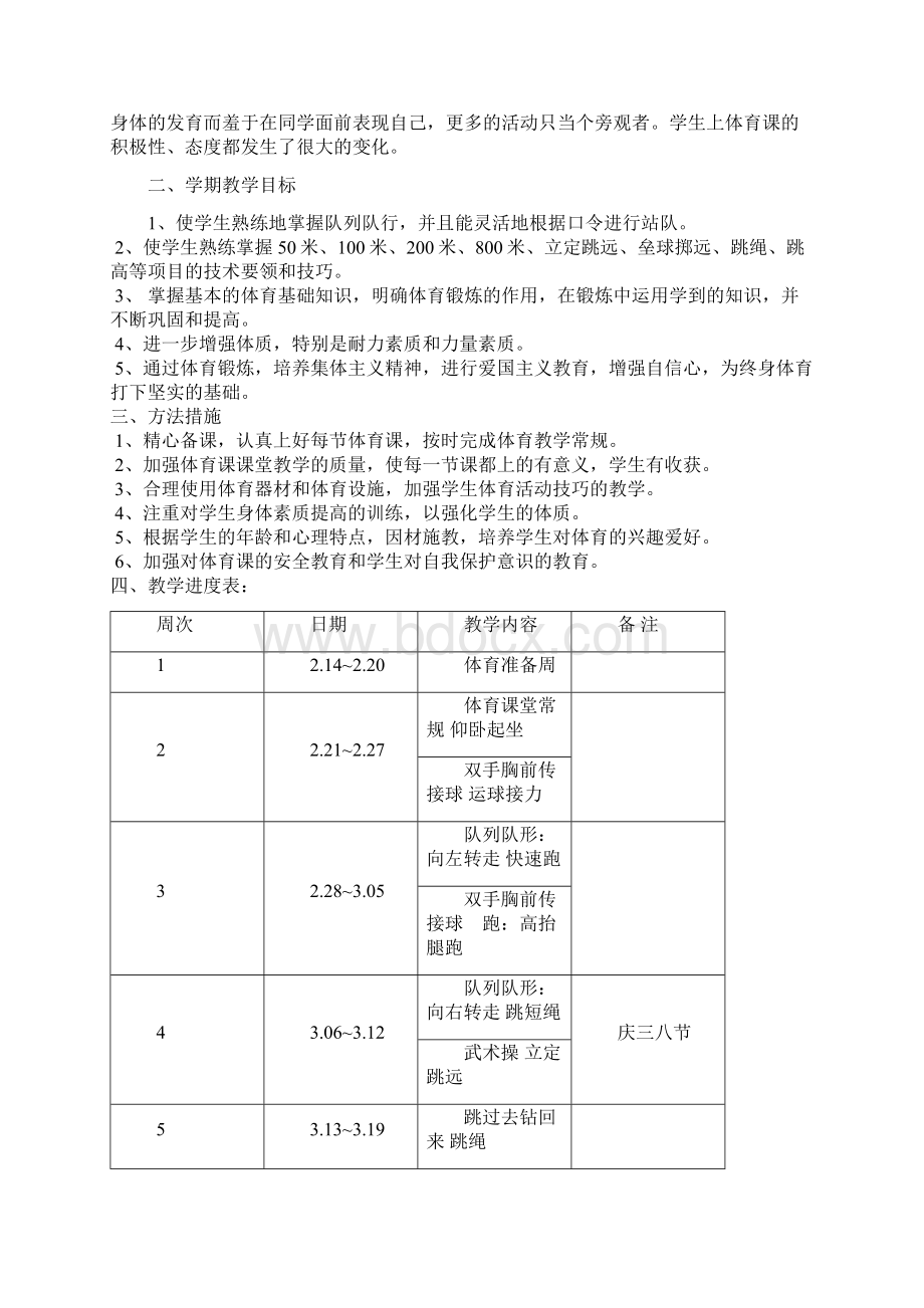 六年级下册体育教学计划与教案.docx_第2页