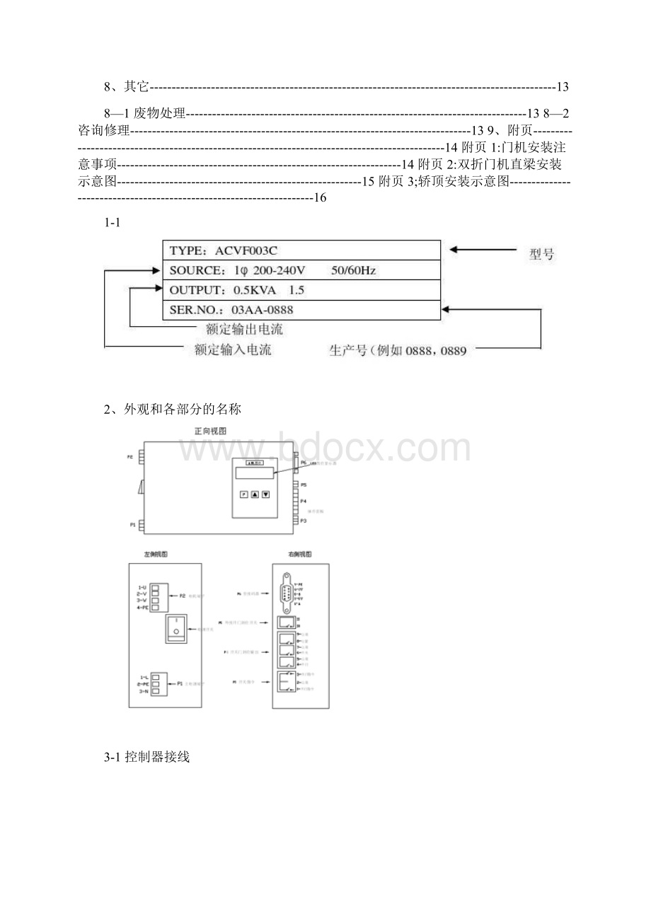 ACVF门机变频器调试说明书中文版Word格式文档下载.docx_第2页