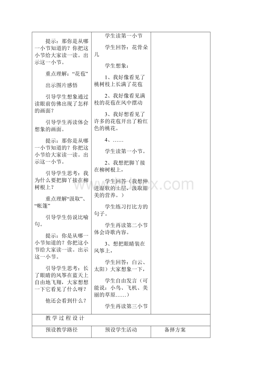 冀教版小学二年级语文下册《我想》教案Word下载.docx_第3页