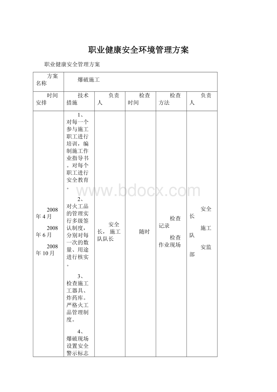 职业健康安全环境管理方案.docx_第1页