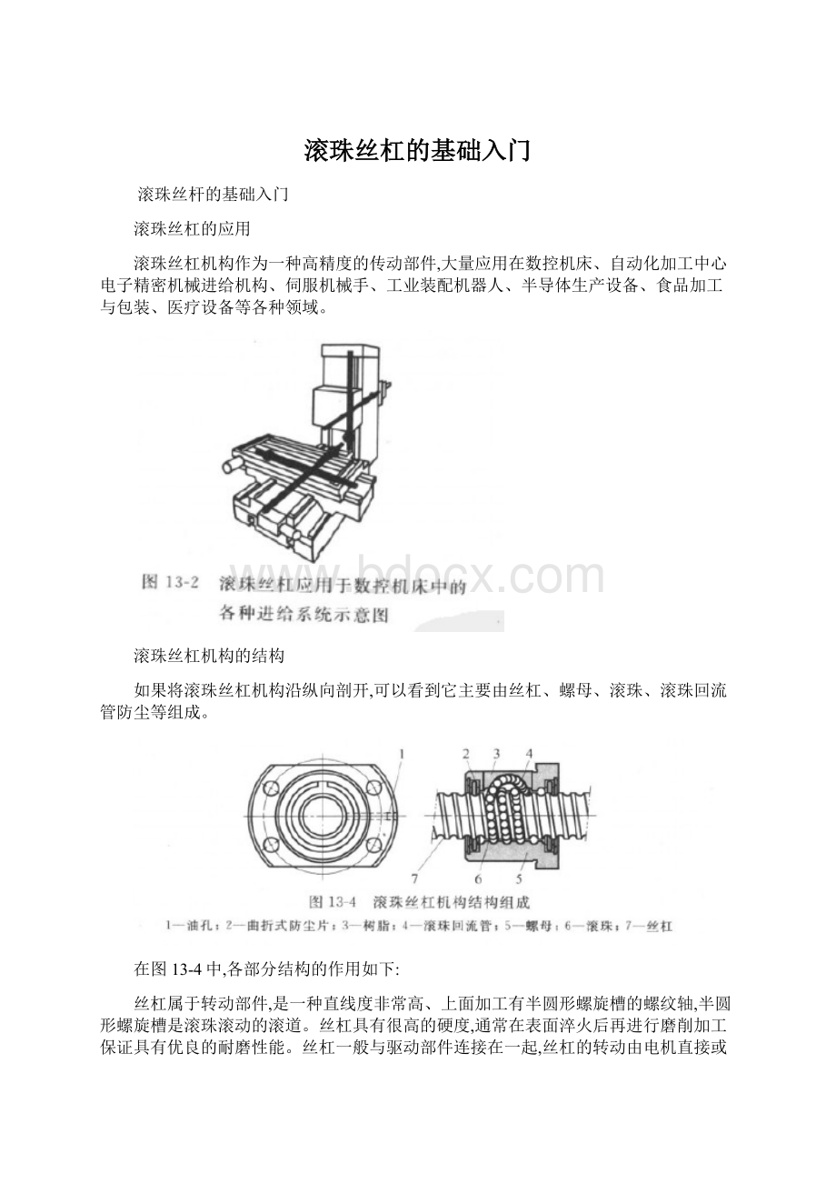 滚珠丝杠的基础入门.docx