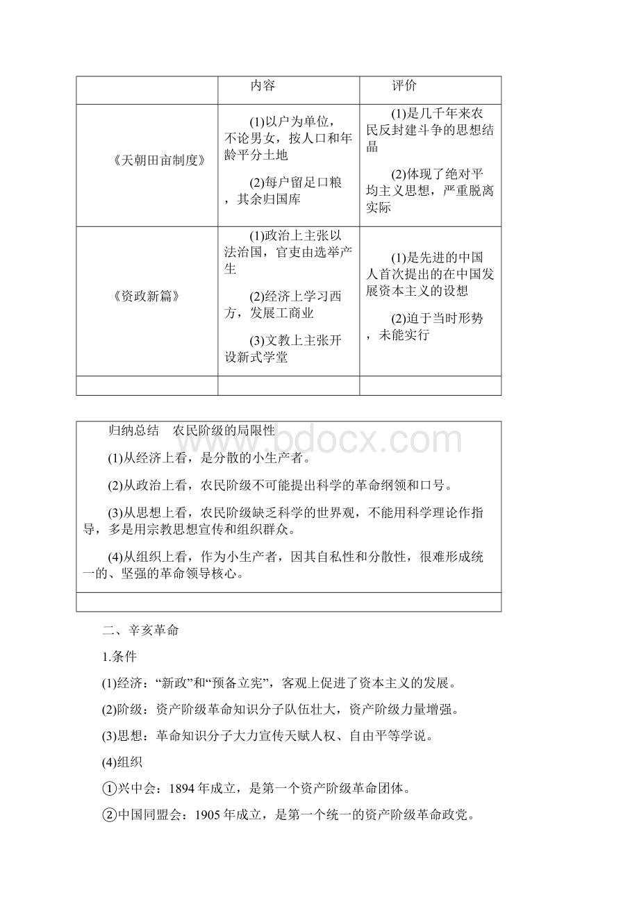 届高考历史一轮复习第六单元晚清时期的中国18401912年第13讲太平天国运动与辛亥革命学案新人教版.docx_第2页