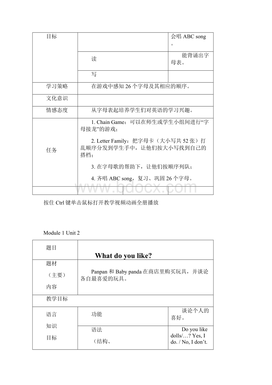 外研版小学英语二年级上册全册教案.docx_第2页