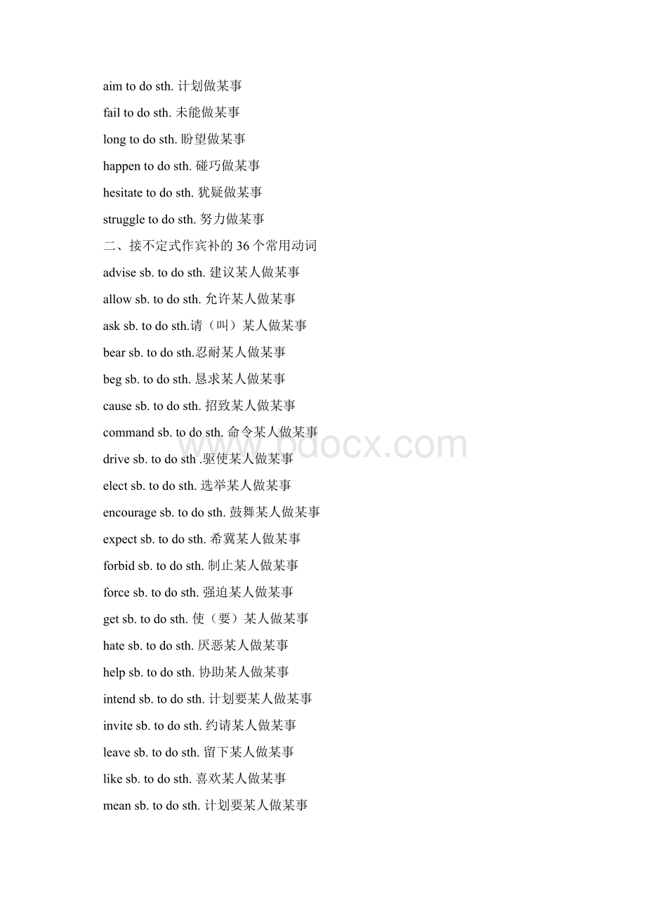 中考英语固定搭配大全Word文档格式.docx_第2页