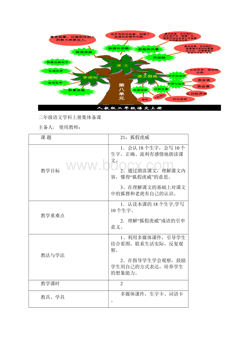 部编版二年级语文上册八单元电子备课.docx_第2页