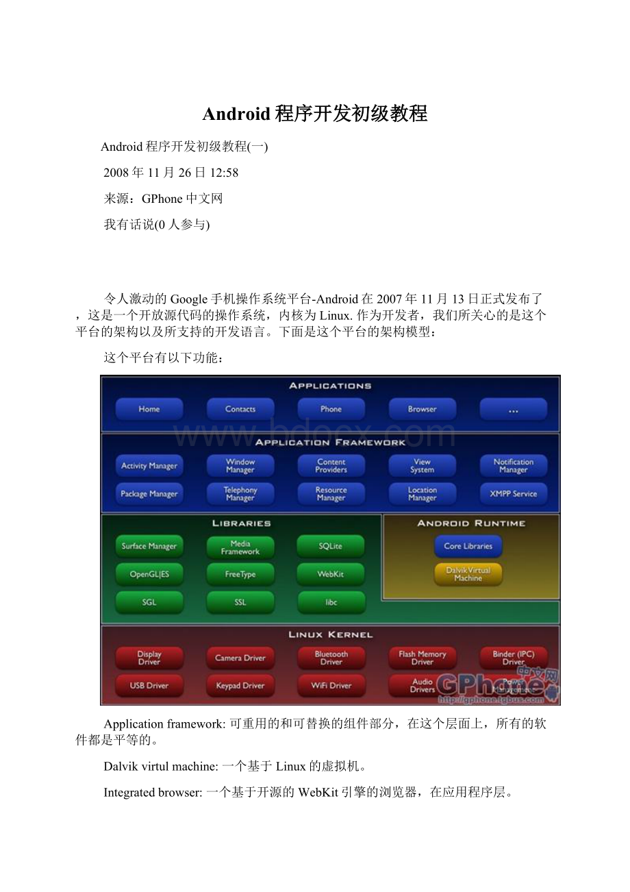 Android程序开发初级教程Word文件下载.docx_第1页