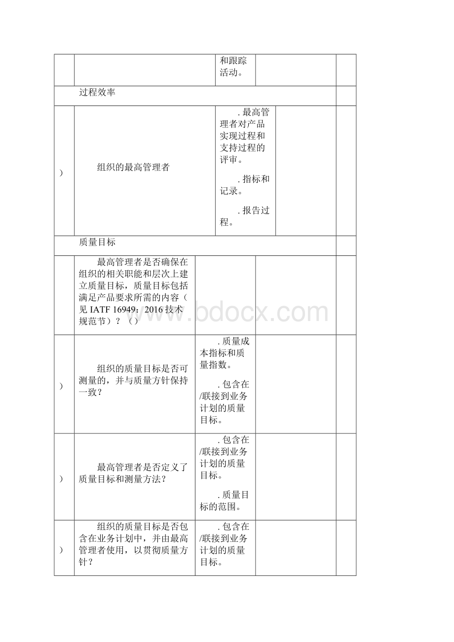 汽车行业IATF16949内审检查表全套资料.docx_第3页