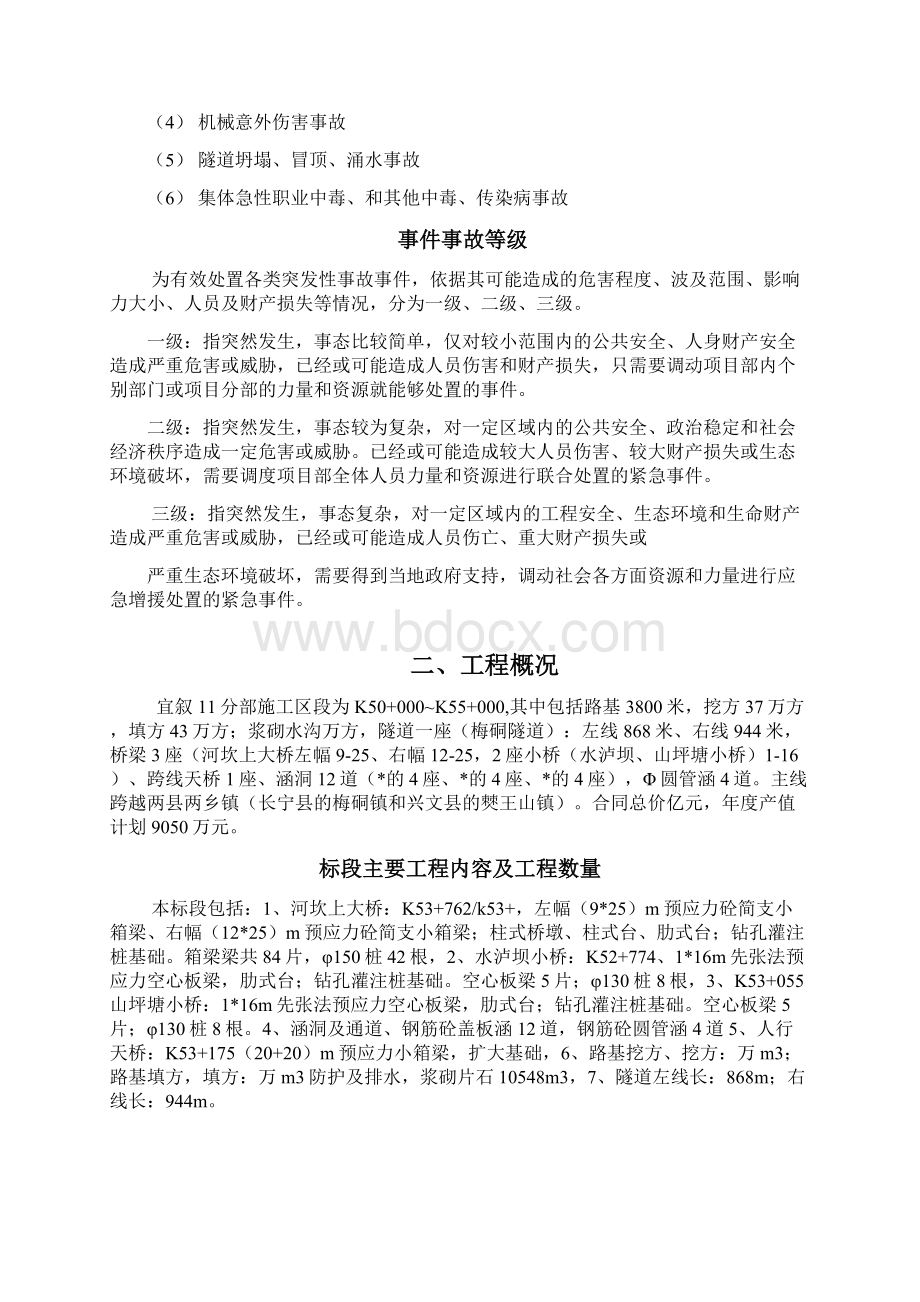 高速公路工程项目隧道应急救援预案DOC 39页.docx_第2页