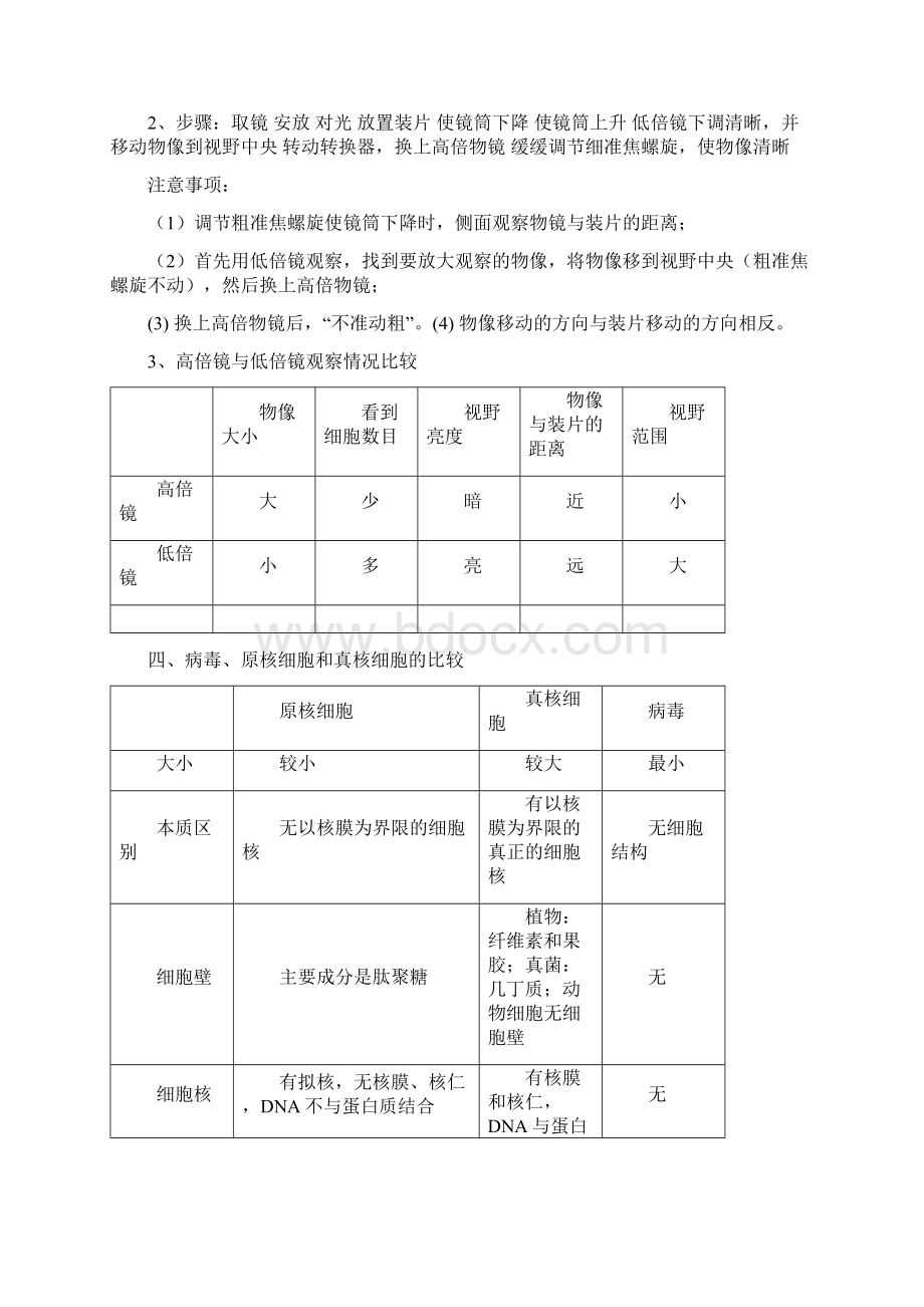 高中生物必修一必修二必修三知识点总结人教版完全Word下载.docx_第2页