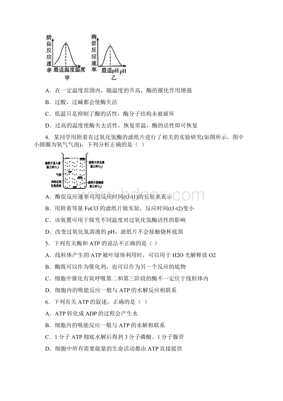 第三单元 细胞的能量供应和利用 B卷 学生版Word文档格式.docx_第2页