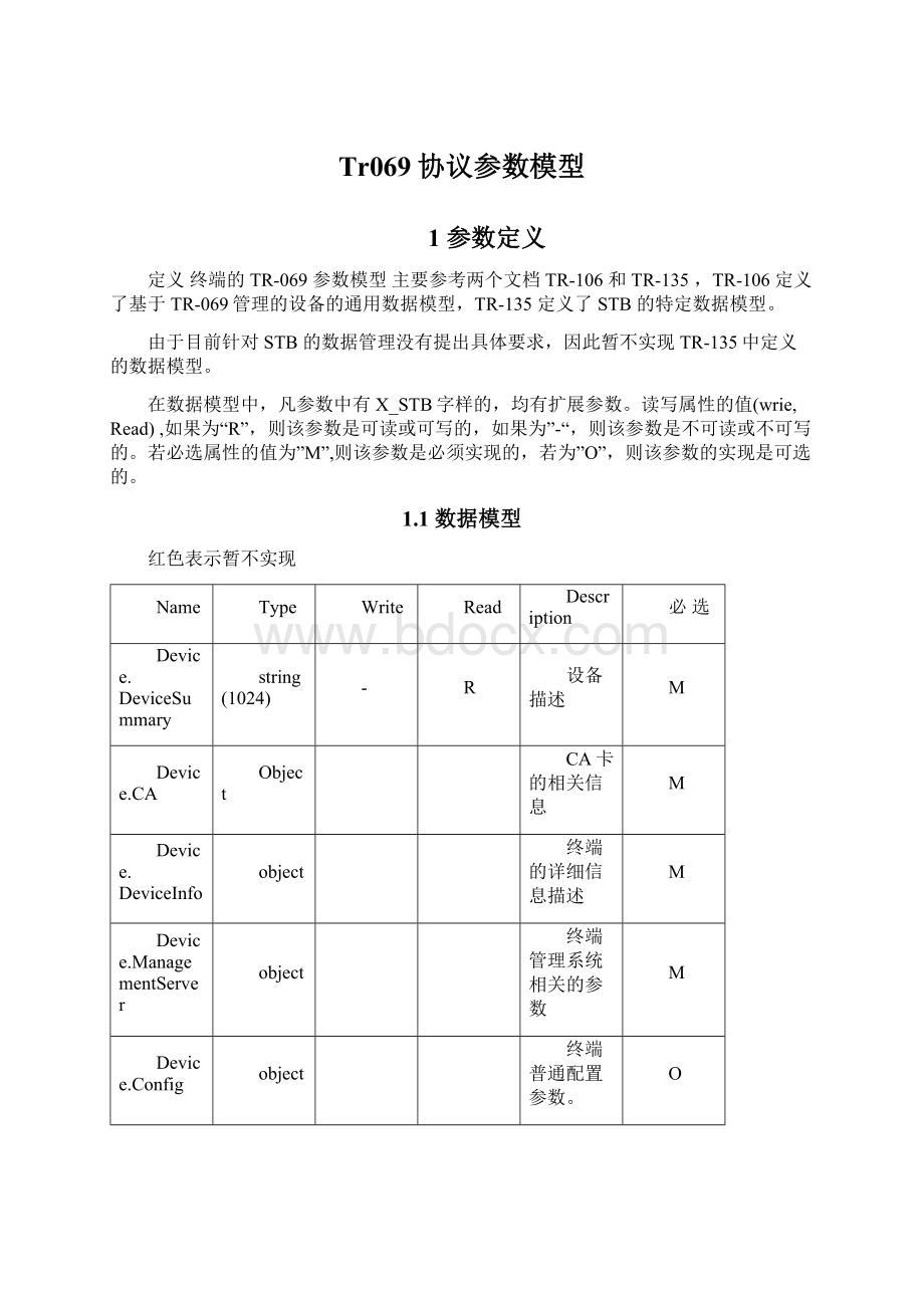 Tr069协议参数模型.docx_第1页