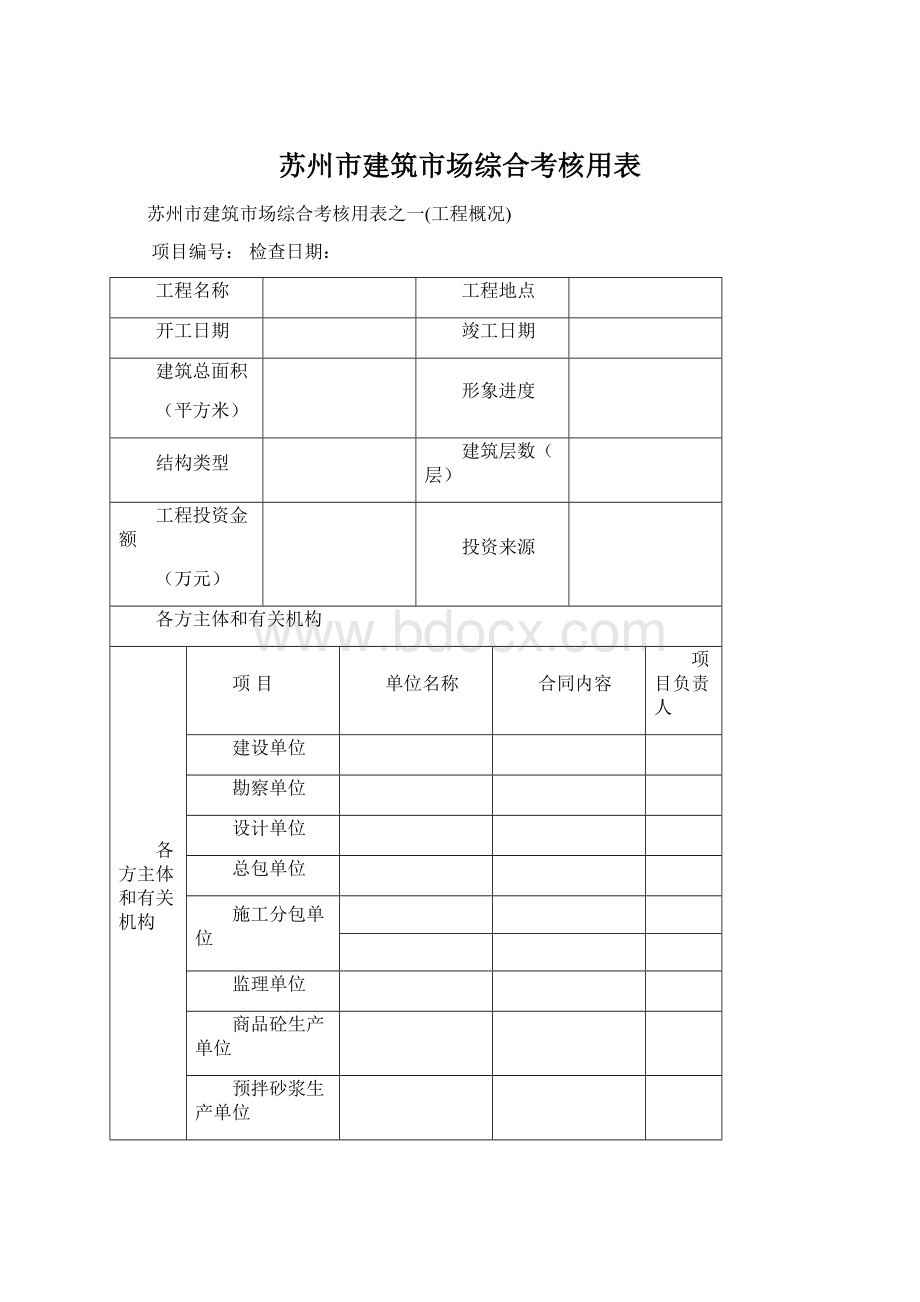 苏州市建筑市场综合考核用表.docx_第1页