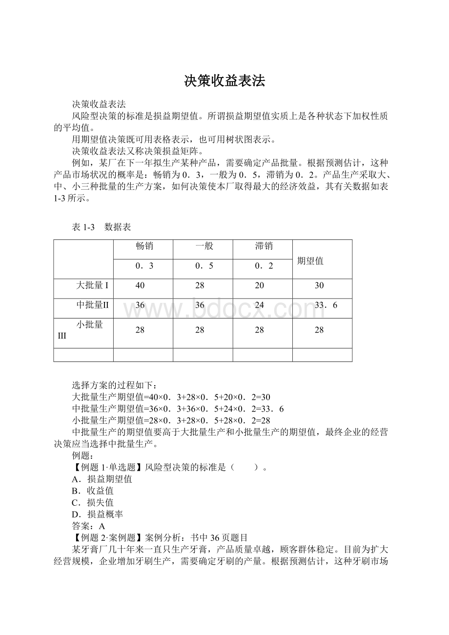 决策收益表法.docx_第1页