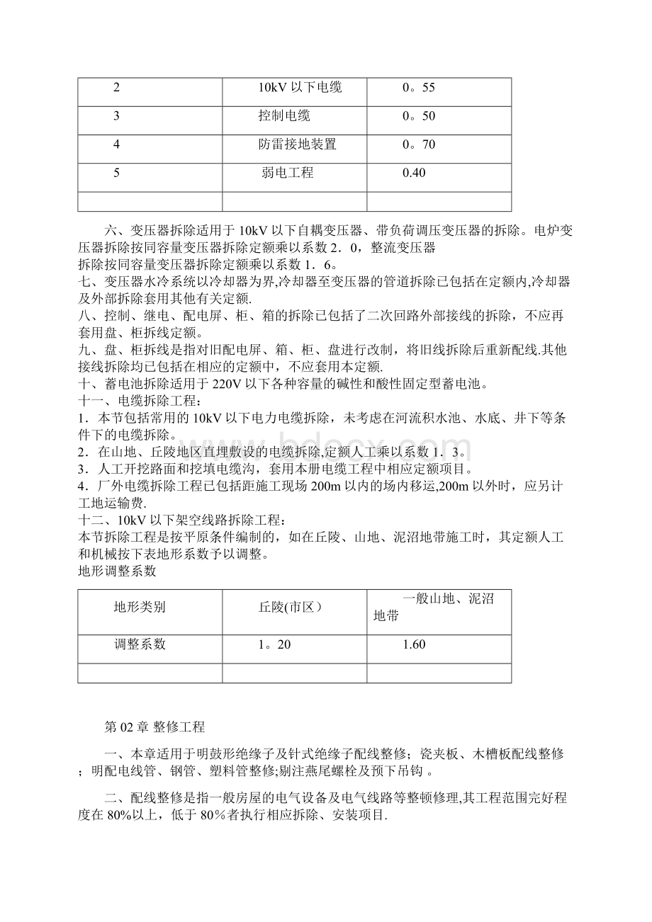 河北省房屋修缮工程消耗量定额电气要点范本模板.docx_第3页