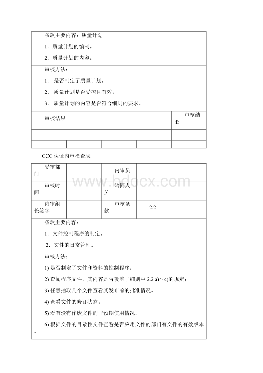 CCC认证内审查检表.docx_第3页