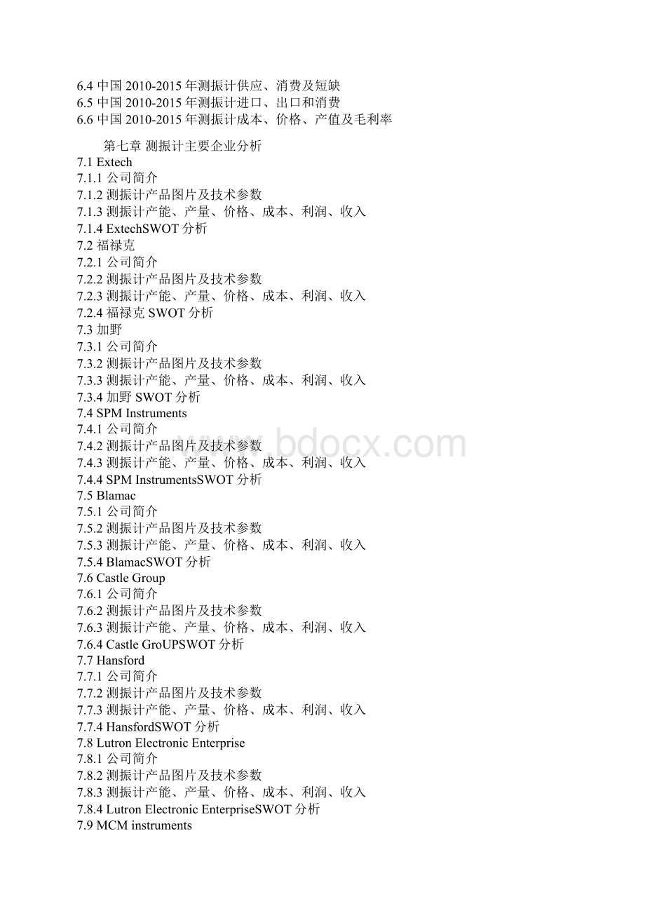 中国测振计行业竞争态势及投资决策分析报告Word文件下载.docx_第3页