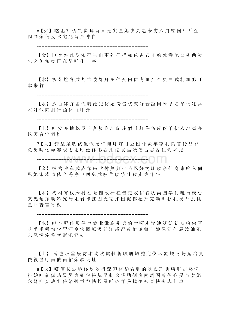 康熙字典 画繁体字五行分类Word下载.docx_第2页