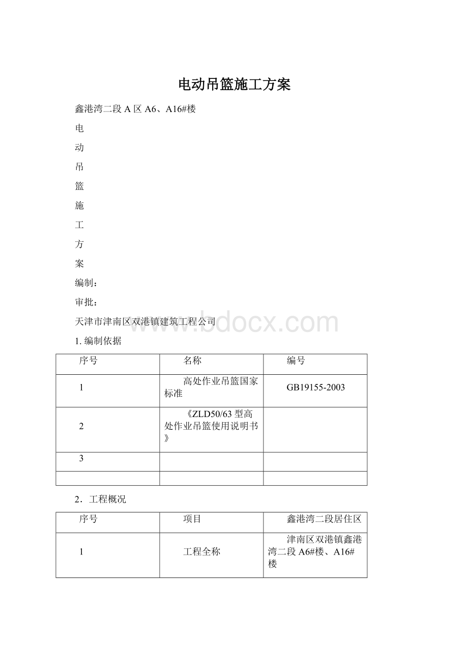 电动吊篮施工方案.docx