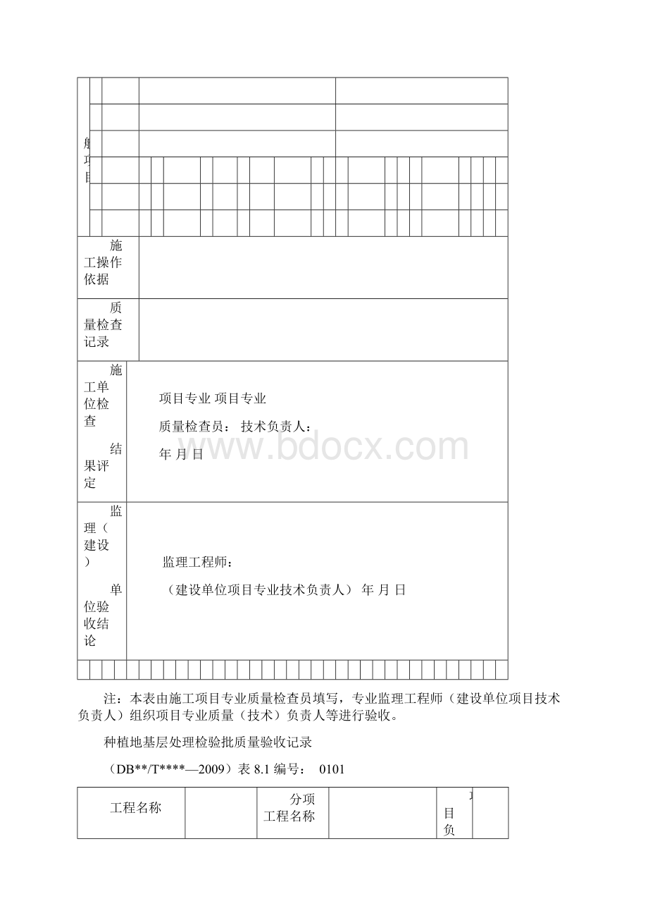 园林的绿化检验批质量的验收记录簿表格全套要求规范.docx_第2页