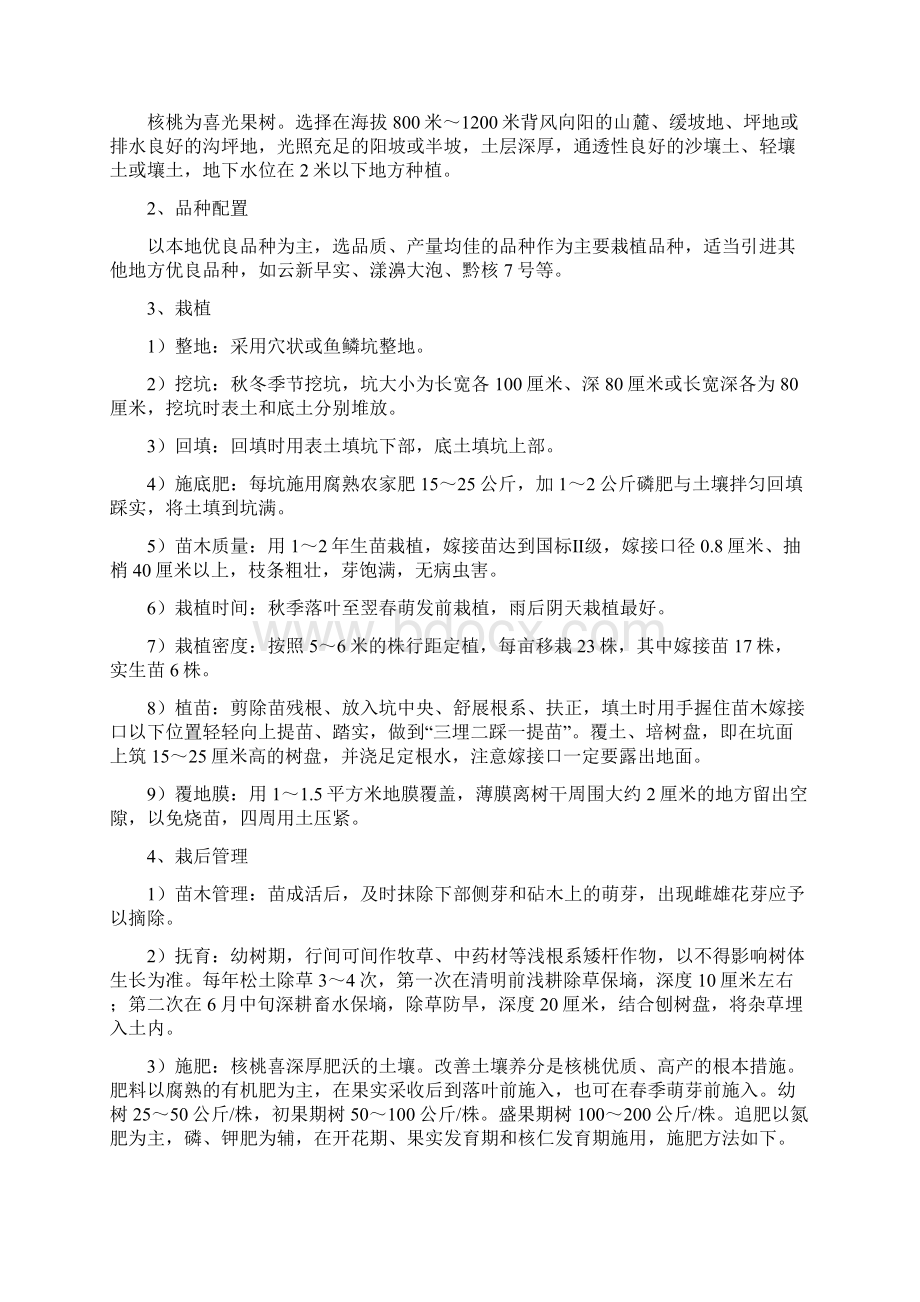 正安县乡镇特色核桃种植项目实施方案Word格式.docx_第3页