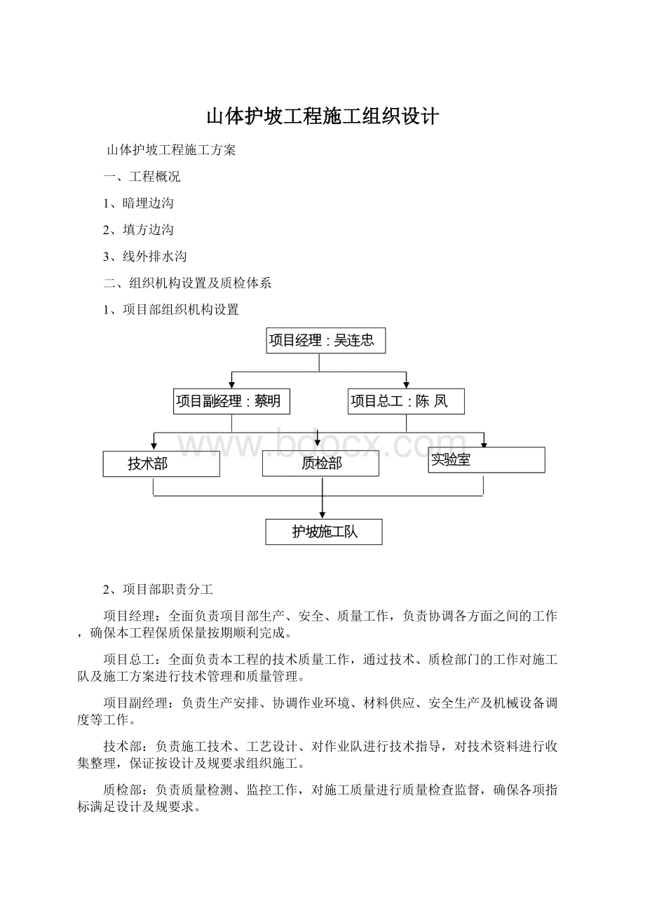 山体护坡工程施工组织设计Word文件下载.docx