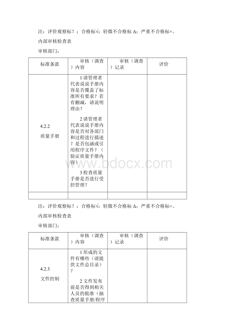 质量内部审核检查表.docx_第3页