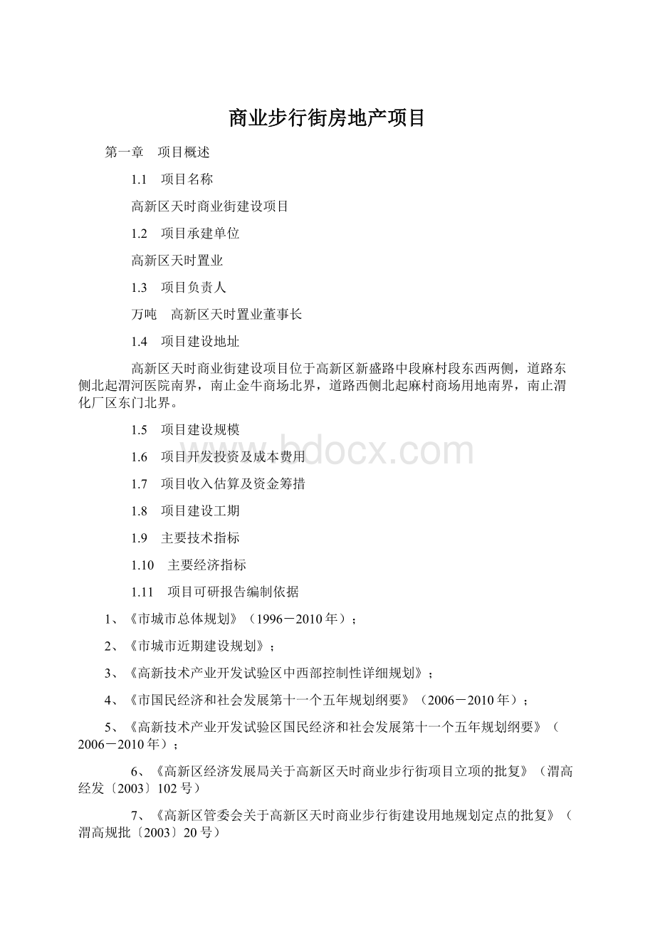 商业步行街房地产项目Word文档下载推荐.docx